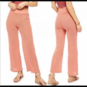 Free people Salmon pink knit pants